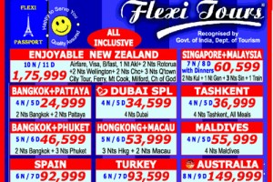 International Tours Travel Packages from Flexi Tours @ 24999