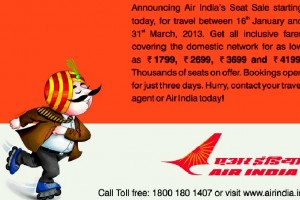 Air India offer Sale for 3 days only