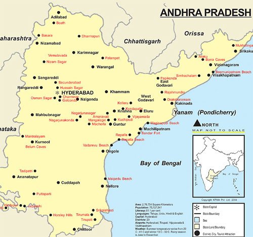 Andhra Pradesh Tourist Maps - Andhra Pradesh Travel Google Maps