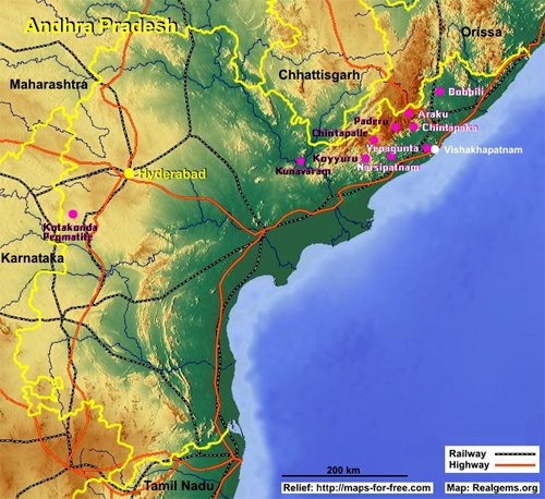 Araku Valley In Andhra Map 