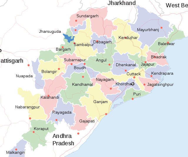 Orissa District Map
