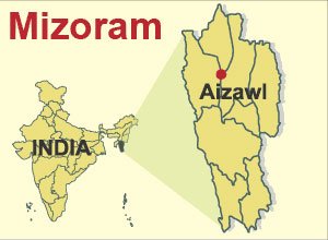 Mizoram Location