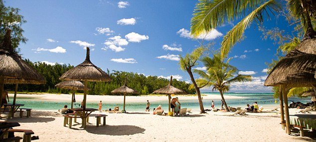 Ile Aux Cerf, most popular day trip for tourists & residents, East end of Mauritius, Africa