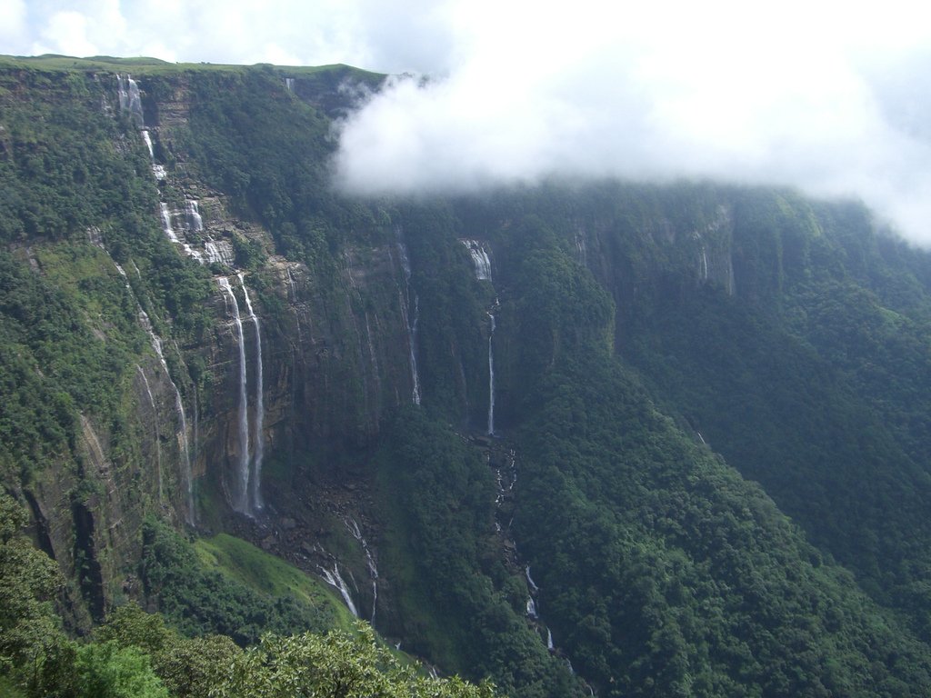 Nohkalikai Falls at Cherapunji, Meghalaya